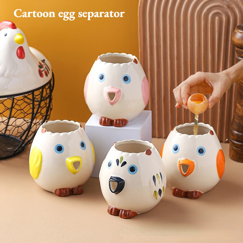 Egg Separator Tool - Food grade cute creative chicken ceramic