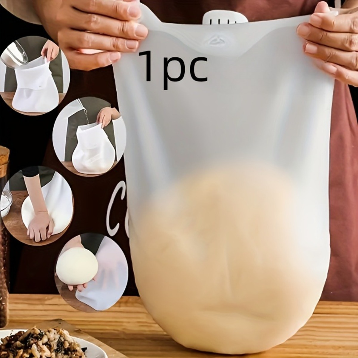 Kitchen Gadgets I Need - Multifunctional Reusable Silicone Dough Kneading Bag,