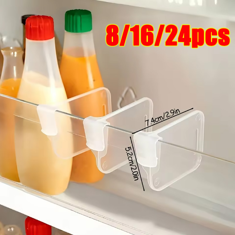8/16/24PCS Sturdy Clear Refrig - Kitchen Gadgets Storage Ideas 评论和价格