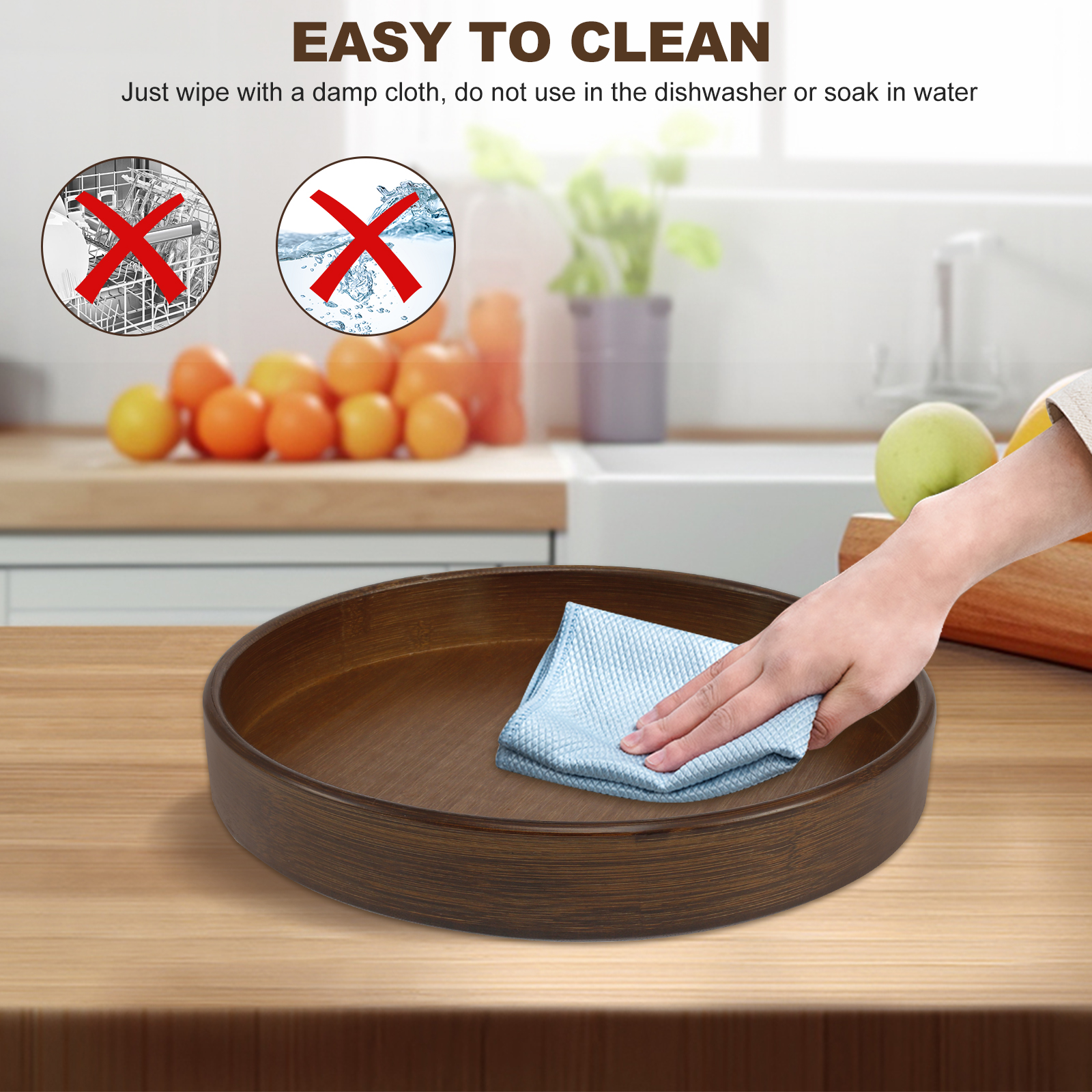 360 Rotating Wood Tray Seasoni - Kitchen Gadgets Storage Ideas 评论和价格