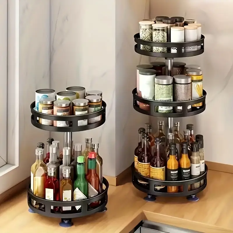 3-Tier Metal Rotating Organize - Kitchen Gadgets Storage Ideas 评论和价格