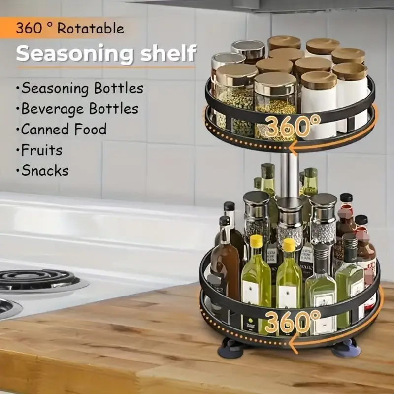 3-Tier Metal Rotating Organize - Kitchen Gadgets Storage Ideas 评论和价格